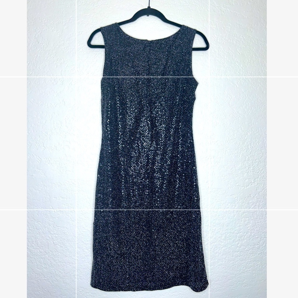 ENFOCUS STUDIO Black Sleeveless Sequins Dress Size 6